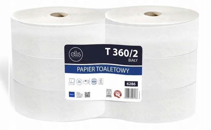

Papier toaletowy 360m 2-warstwowy celuloza 3szt