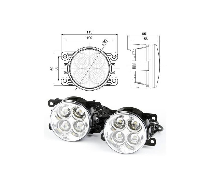 ZRN2007(MM)L-R - ДНЕВНЫЕ ХОДОВЫЕ ОГНИ FORD C-MAX 11-