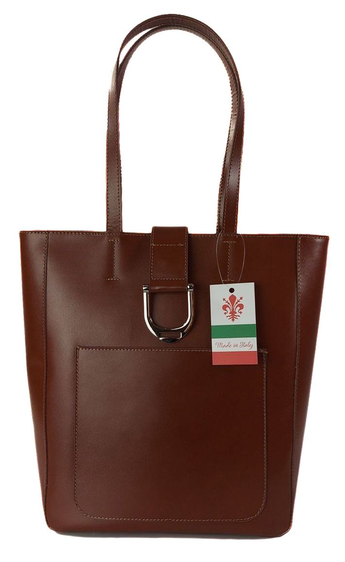 

Duża skórzana torba na ramię A4 Włoska torebka bag