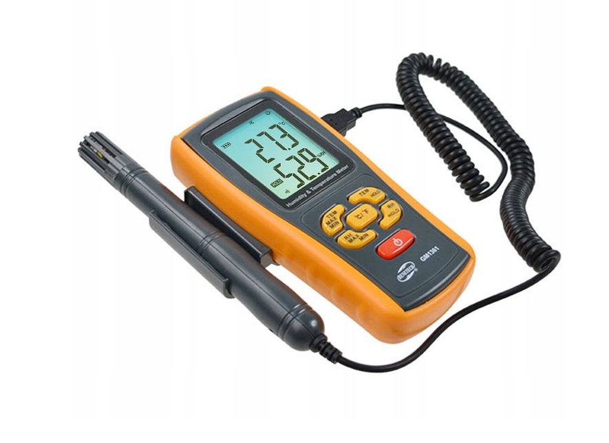 TERMOHIGROMETR WILGOTNOŚCIOMIERZ miernik wilgotności temperatury BLUETOOTH Marka Benetech
