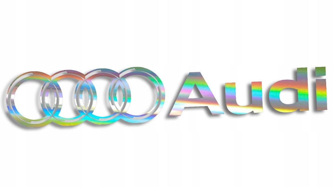 

Wycinana naklejka Audi holograficzna