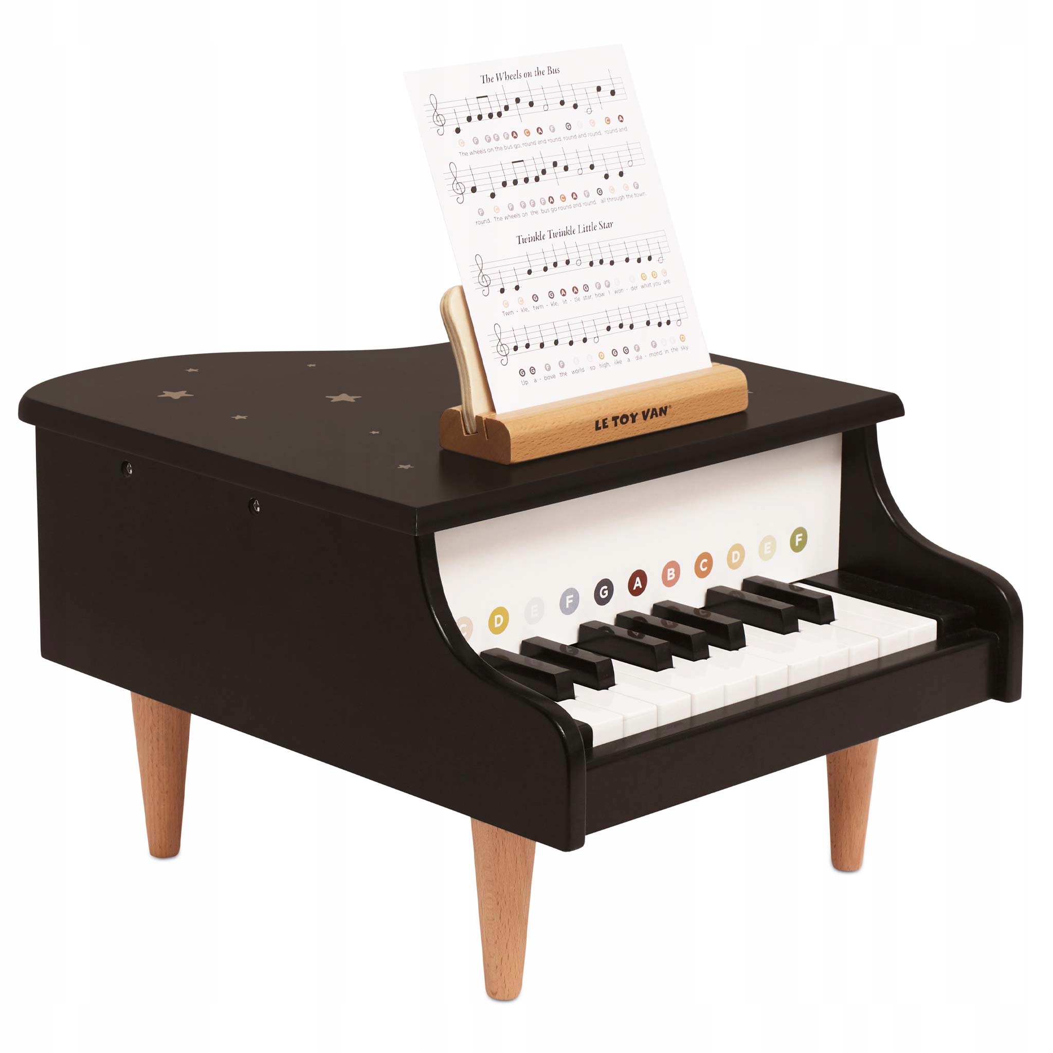 Drewniany fortepian edukacyjna zabawka dla dzieci pianino muzyka Le Toy Van