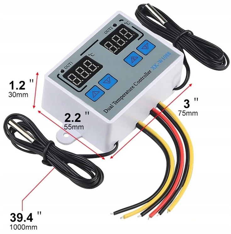 TERMOSTAT REGULATOR TEMPERATURY CYFROWY ALARM 230V Marka inny