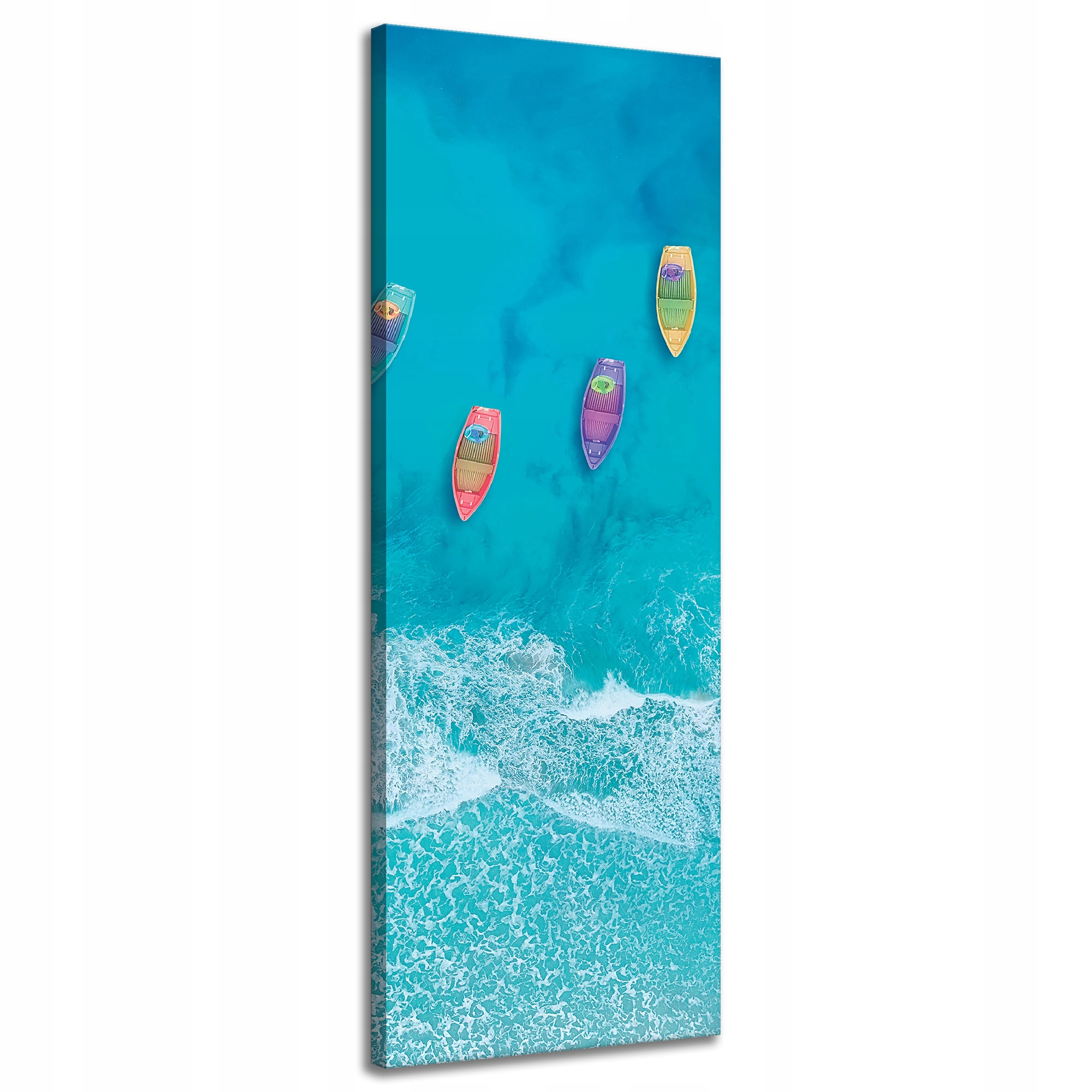 Obraz na plátně Lodě na vodě Oceán Světle Modrá 40x120 cm