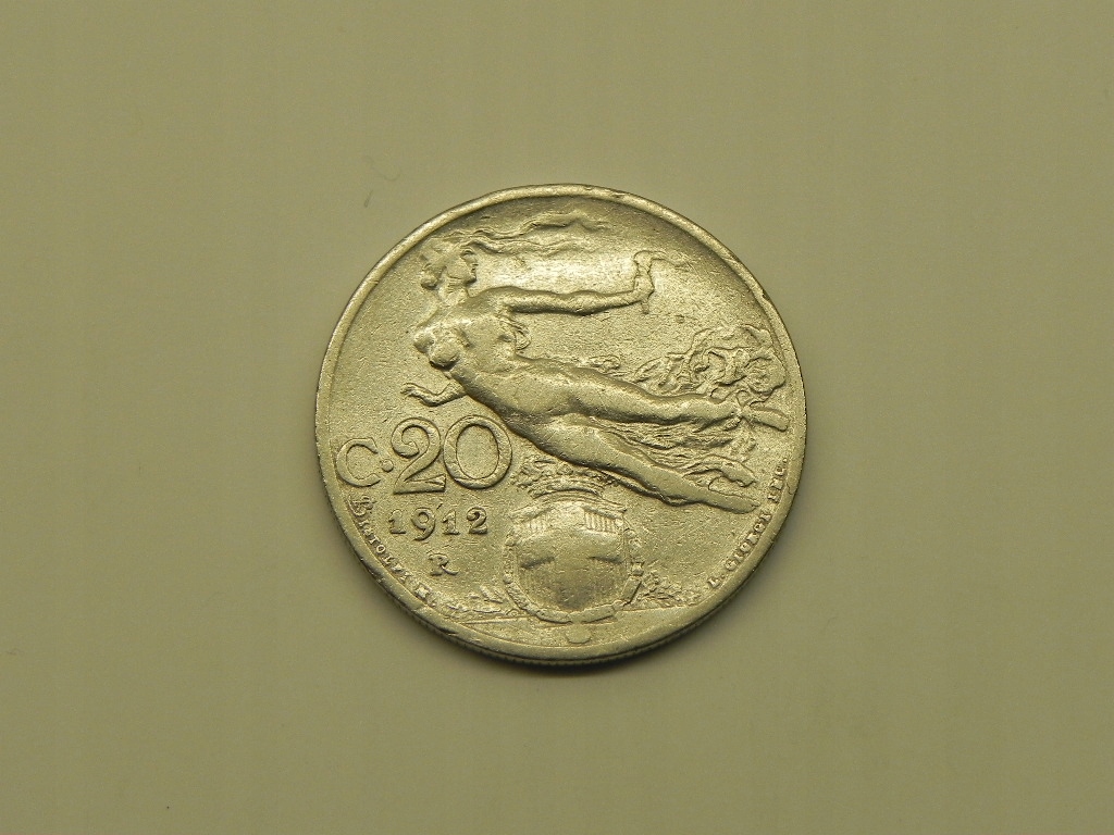 4253/ 20 CENTESIMI 1912 WŁOCHY