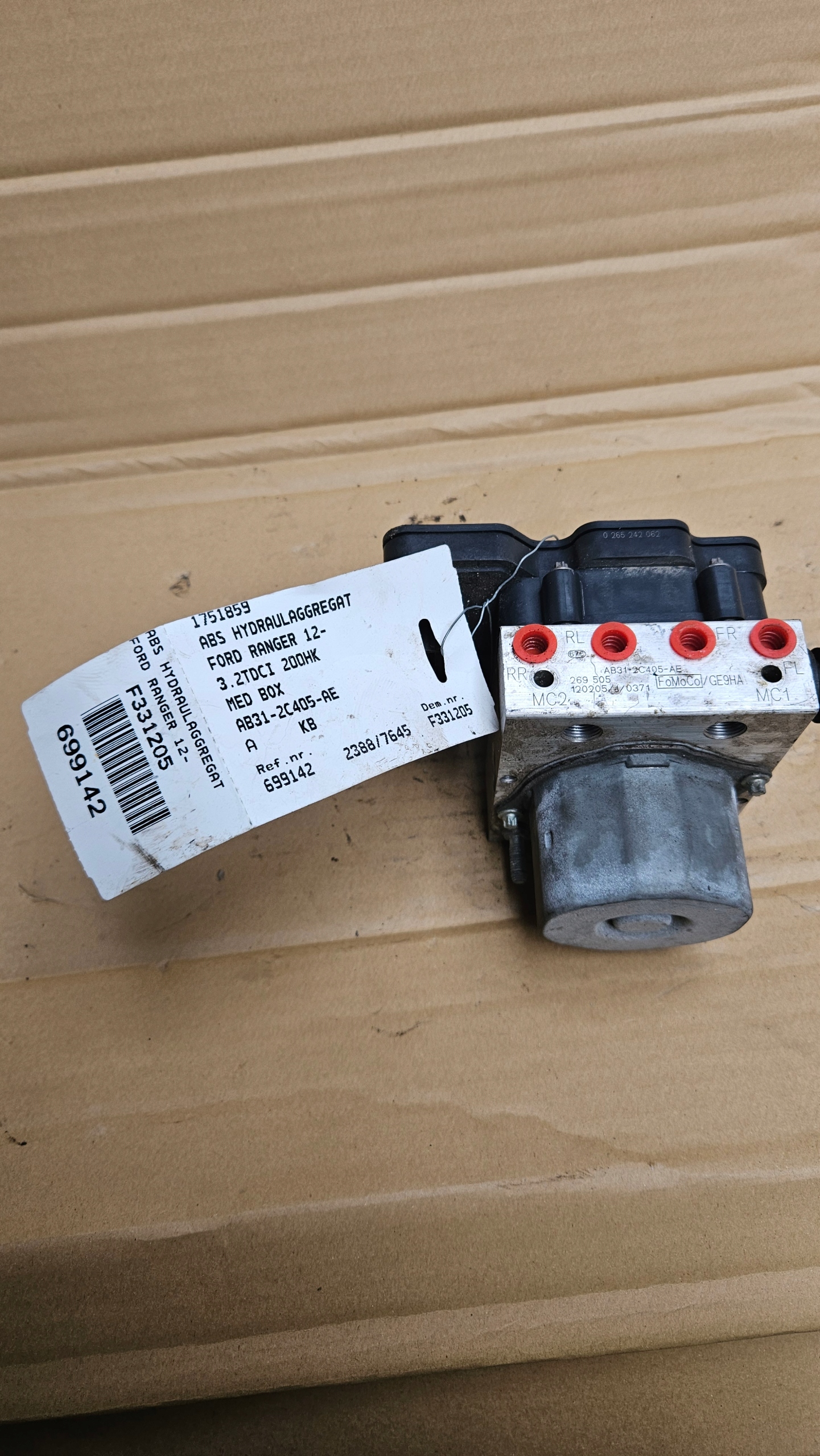 насос ABS AB31-2C405-AE FORD RANGER Номер 400006
