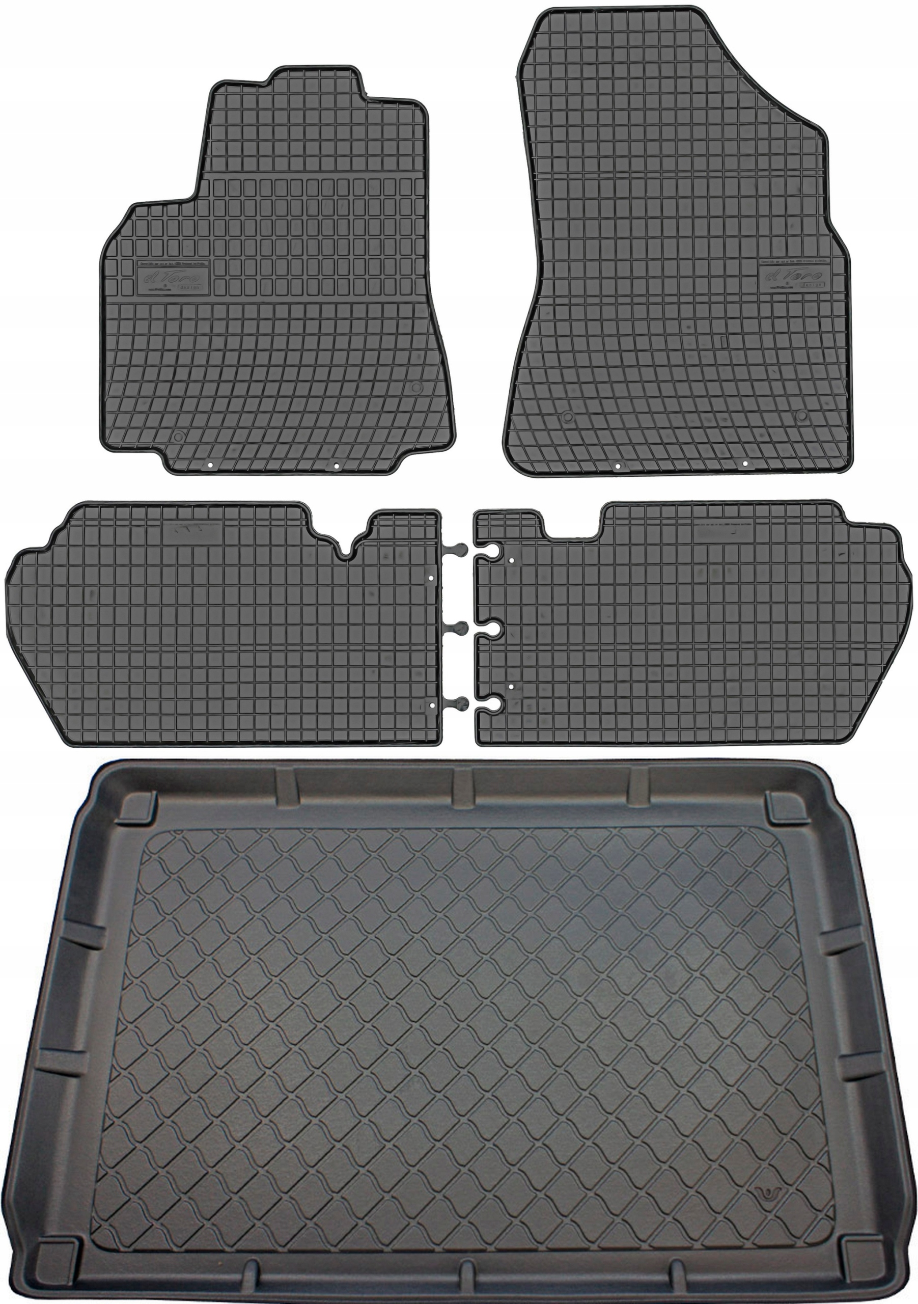 Peugeot Partner II Kombivan od roku 2008-08.2018 Set Koberce batožinový priestor