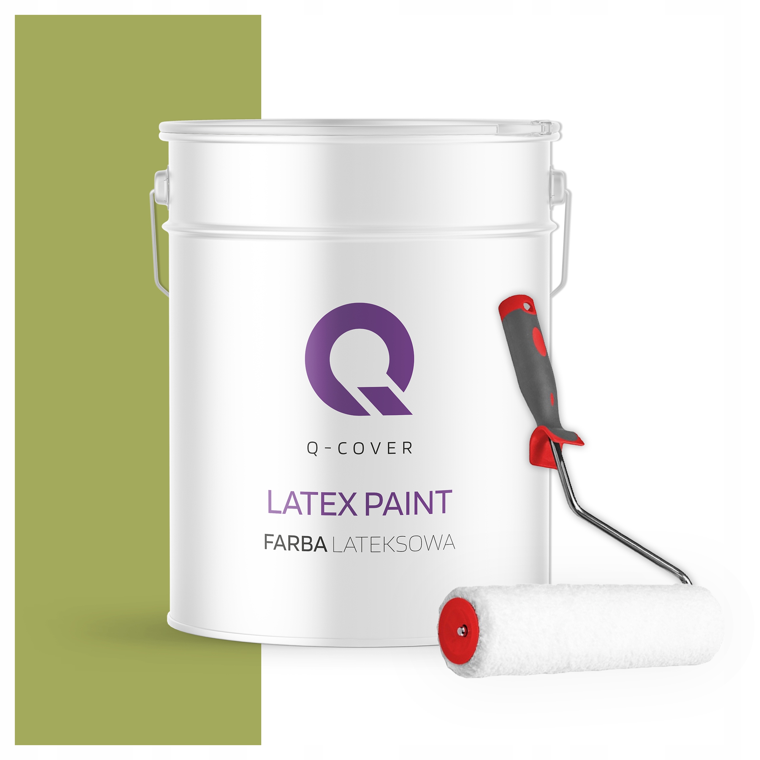 Latexová farba na steny stropov Hlboký mat 10L Hrášok Tmavý valček