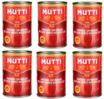 Levně 6 x 400 g Mutti rajčata San Marzano Chop
