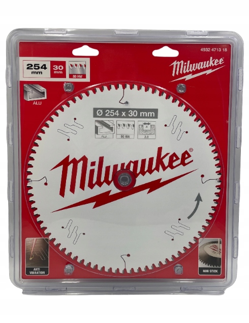 Pilový kotouč na hliník 254 x 30 mm, 80 zubů Milwaukee 4932471318