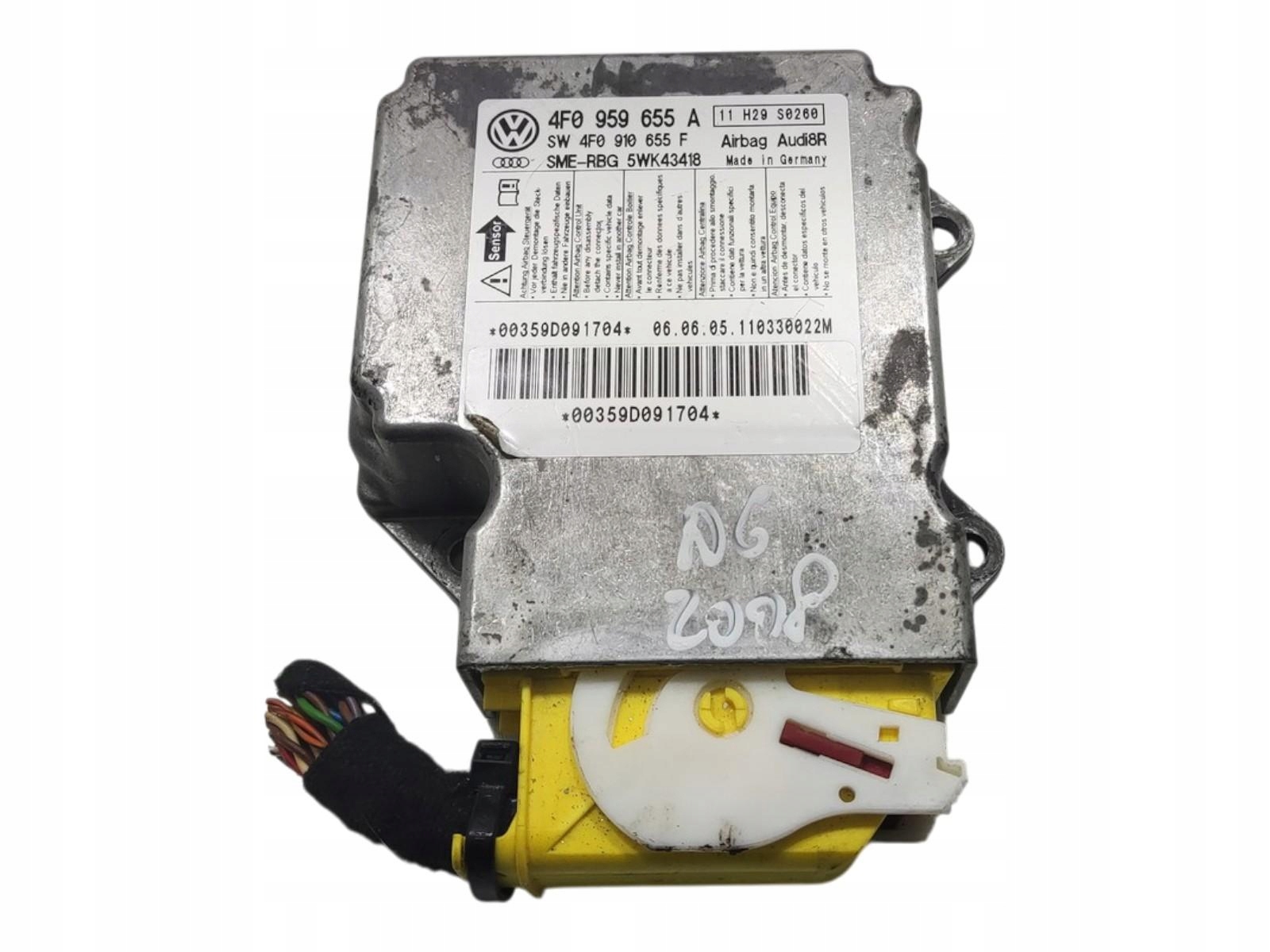 SENSOR Module Airbag Airbag AUDI A6 C6 2004-2008 4F0959655A