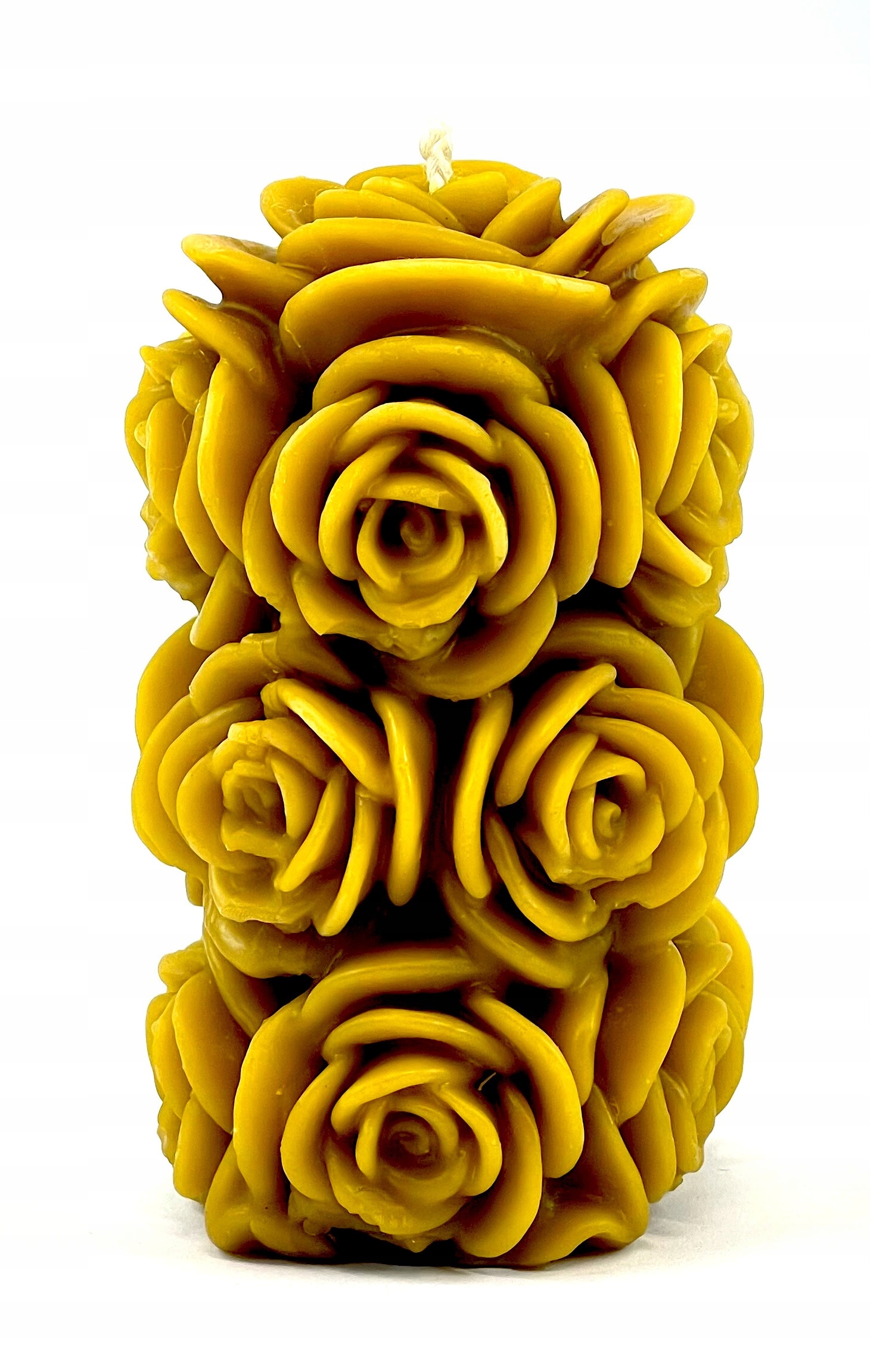 

Świeca z wosku pszczelego Przekwitła Róża