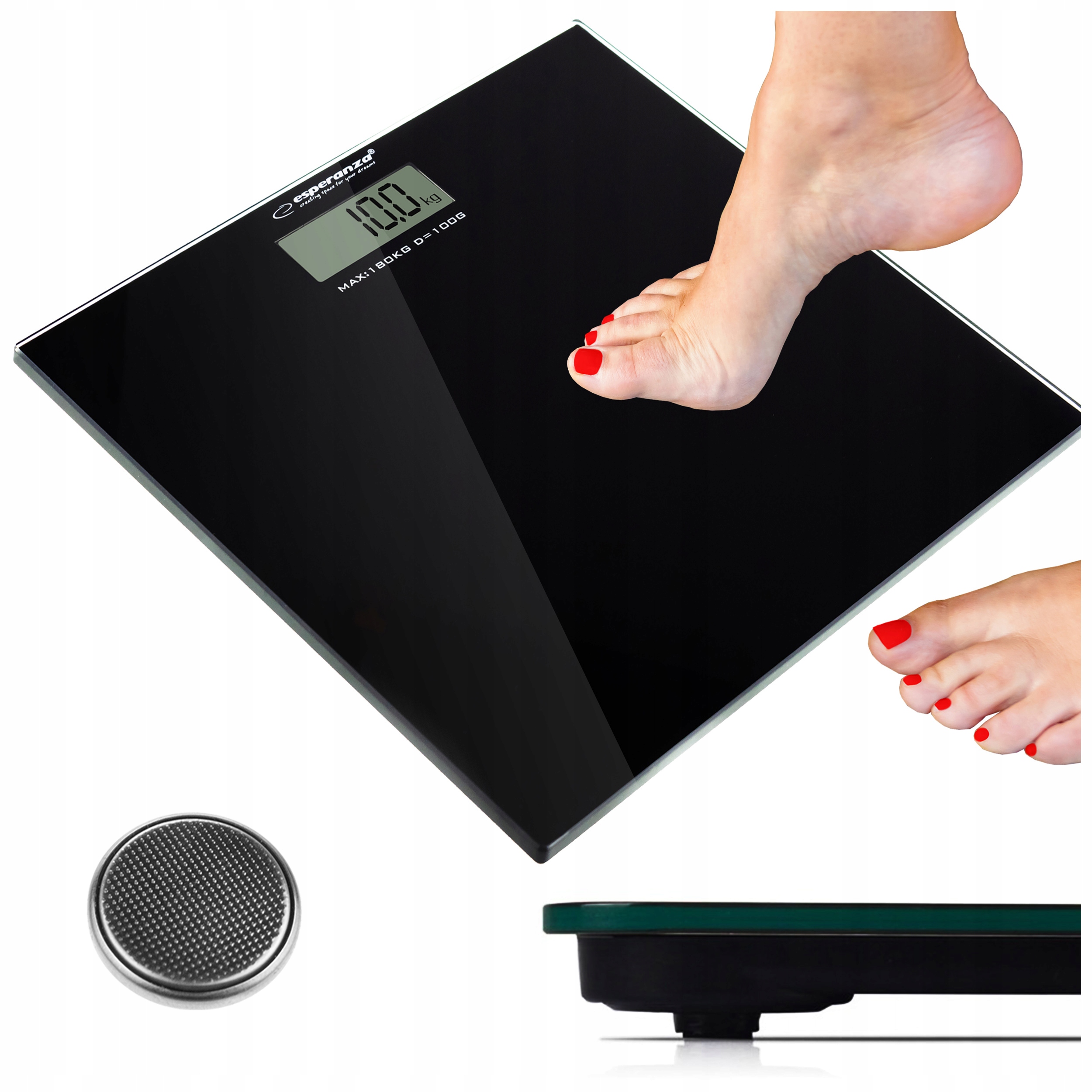 

Waga Łazienkowa elektroniczna szkło LCD Slim 180kg