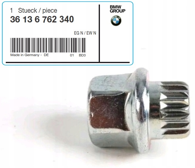 

nowa oryg. nasadka adapter śruby koła Bmw 33 z Aso