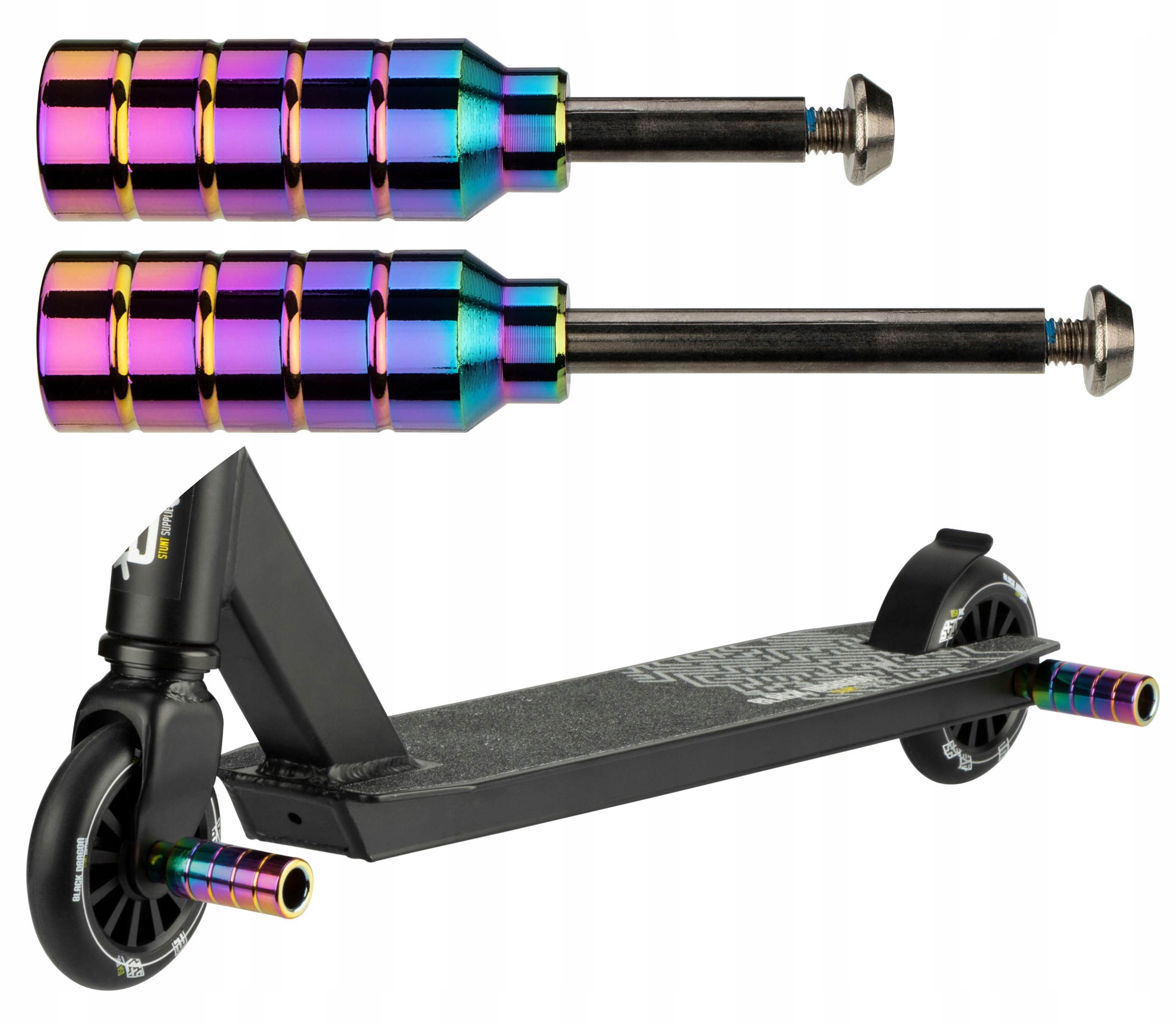 Pegi do hulajnogi wyczynowej komplet Black Dragon Neo x2