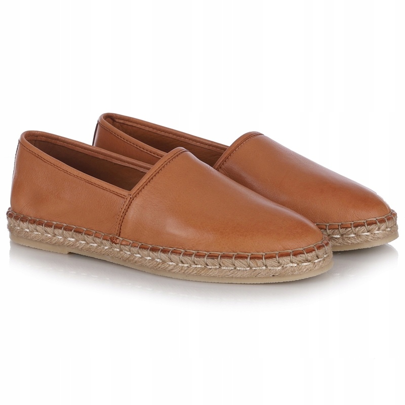 Dámské espadrilky Bombonella 12T 425 083-1 Taba hnědé Kůže VEL.36