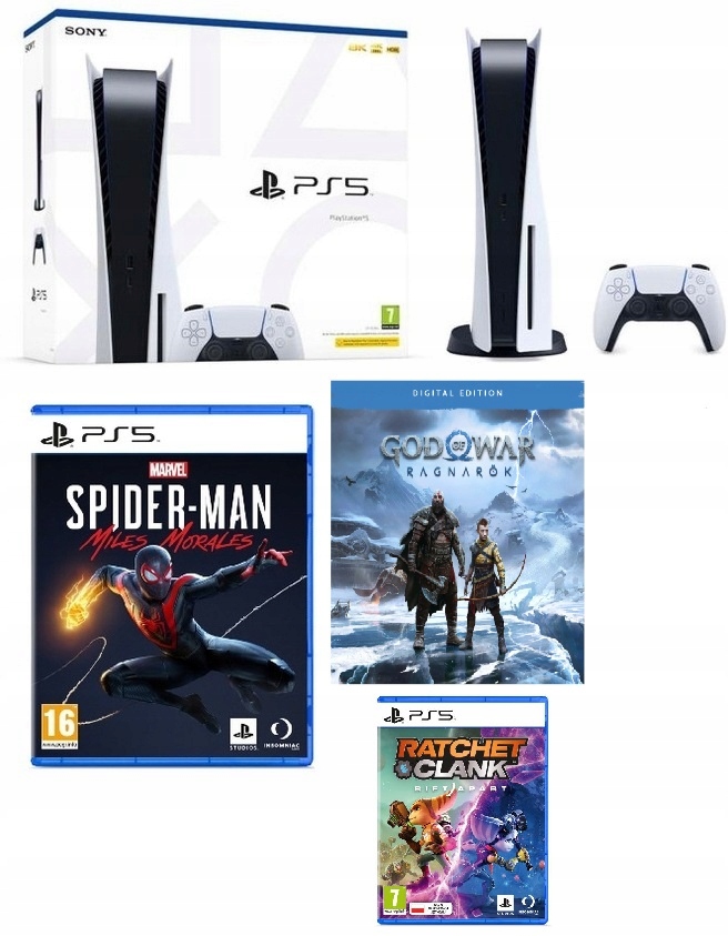 

Konsola Sony Playstation 5 PS5 Napęd Pad 3 Gry