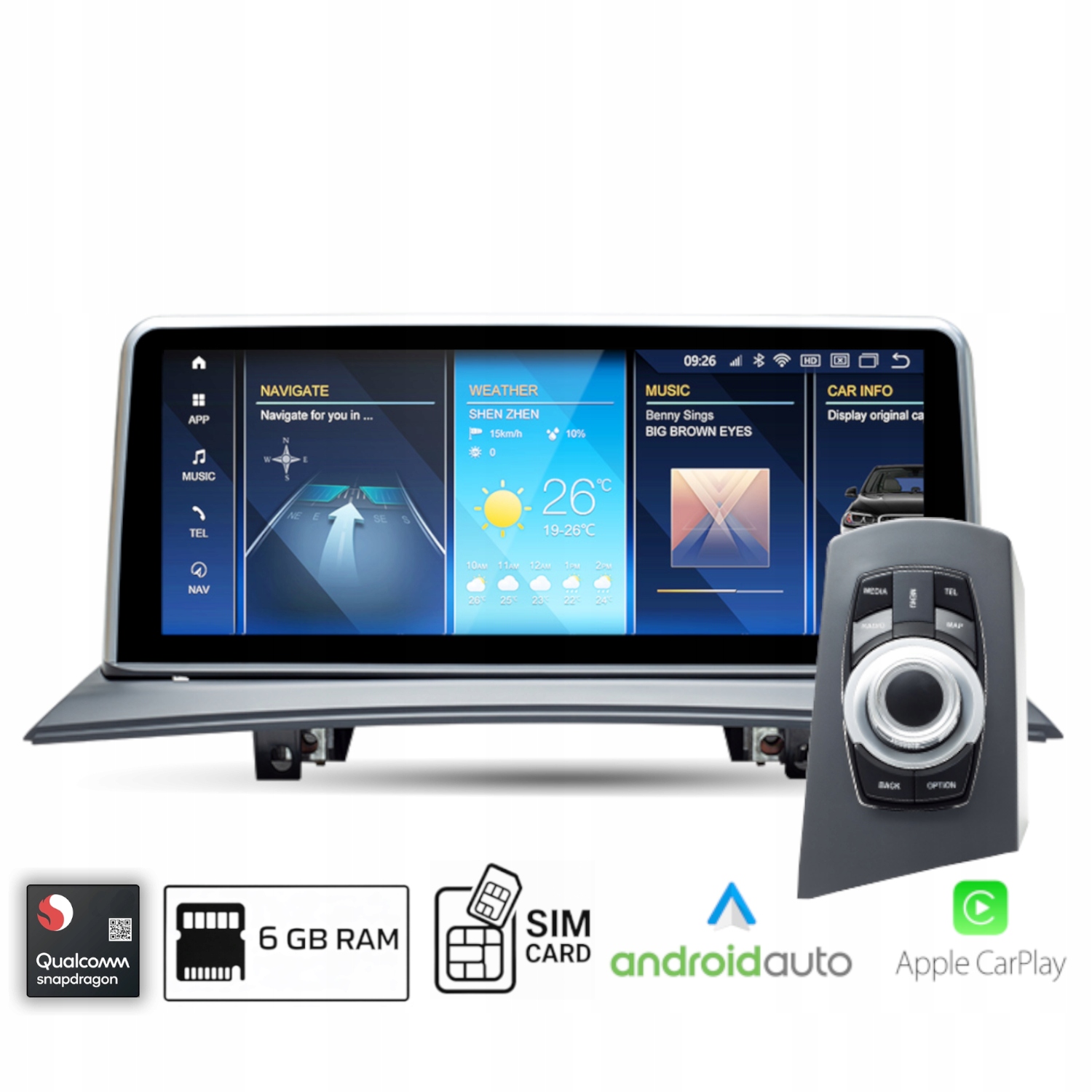 Radio Android do Bmw X3 E83 Obsługa fabrycznej nawigacji Carplay 6 Gb Ram