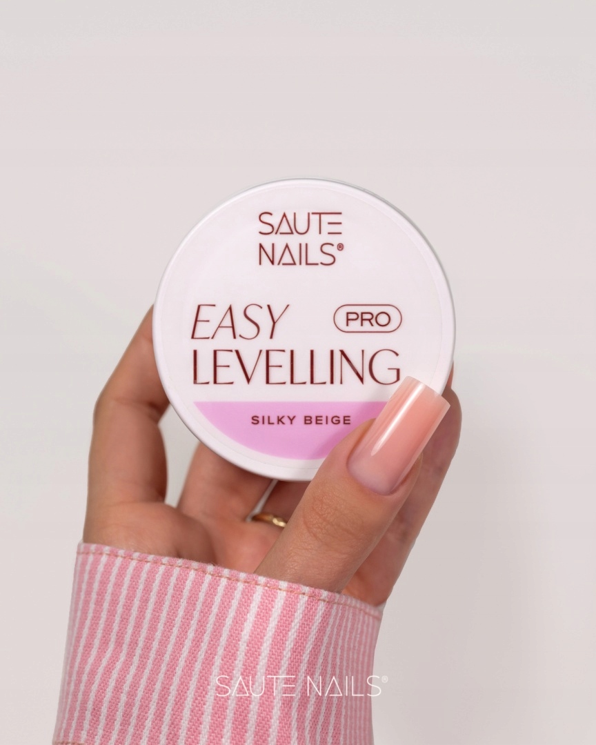 Saute Nails Stavební gel Easy Levelling Pro Silky Beige 50 g – béžová nude