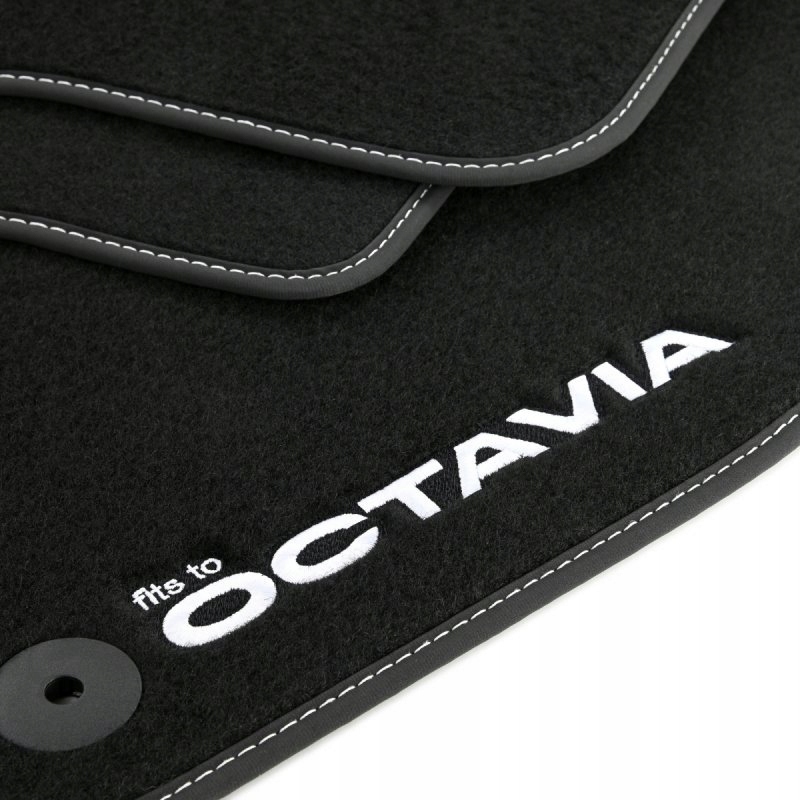 SKODA Octavia II 2008-2012 Велюрові килимки з вишивкою
