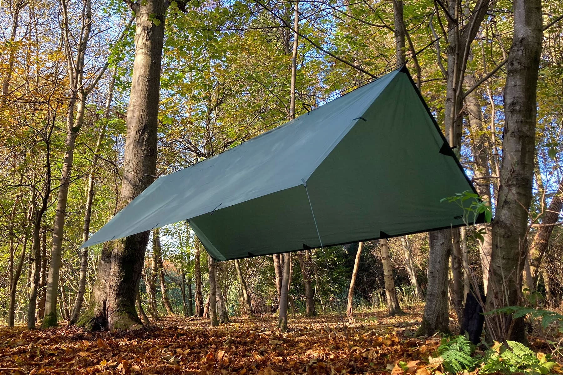 DD TARP XL Zielona Płachta Przeciwdeszczowa Namiotowa 4,5 x 3 m — miniatura 4