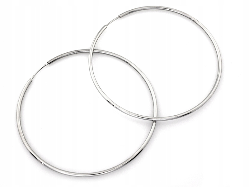 Stříbrné náušnice 925 velké kruhy 60 mm, ideální jako dárek 3.08 g pro ženu