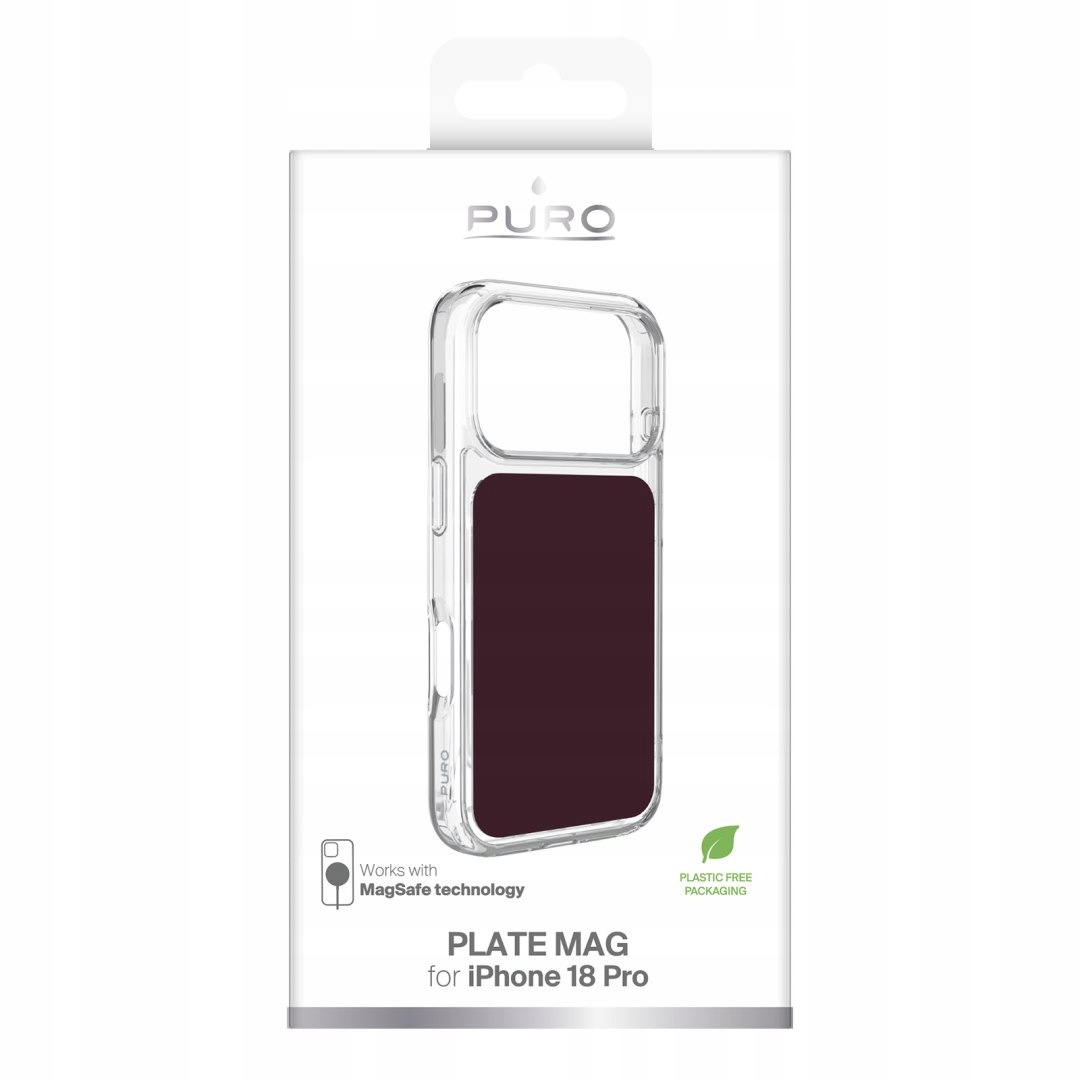 Puro Plate Mag etui do iPhone 18 Pro 17 Pro kompatybilne z MagSafe (dee