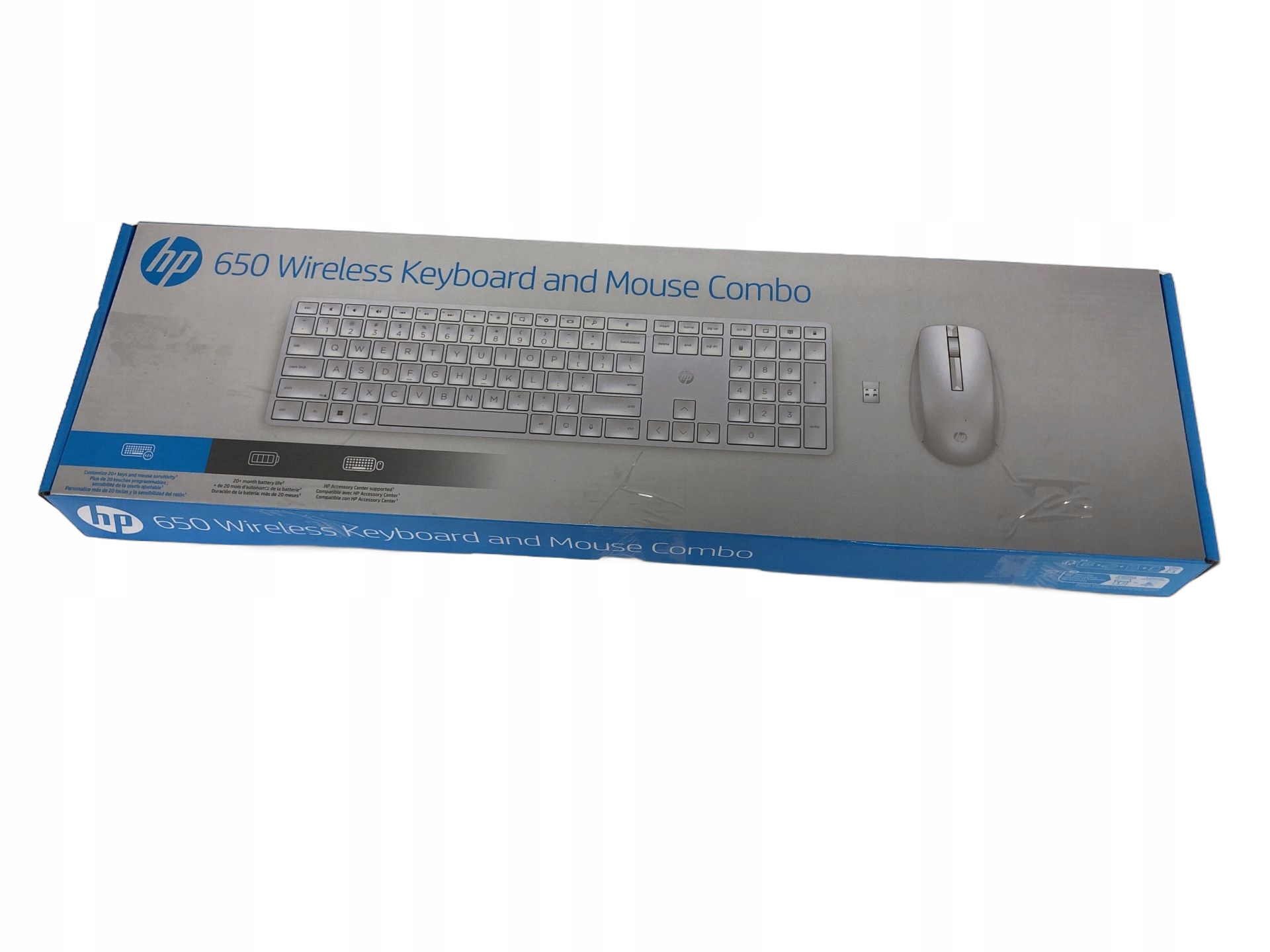 Hp 650 Bezdrôtová klávesnica a myš biela Ger 4R016AA#ABD