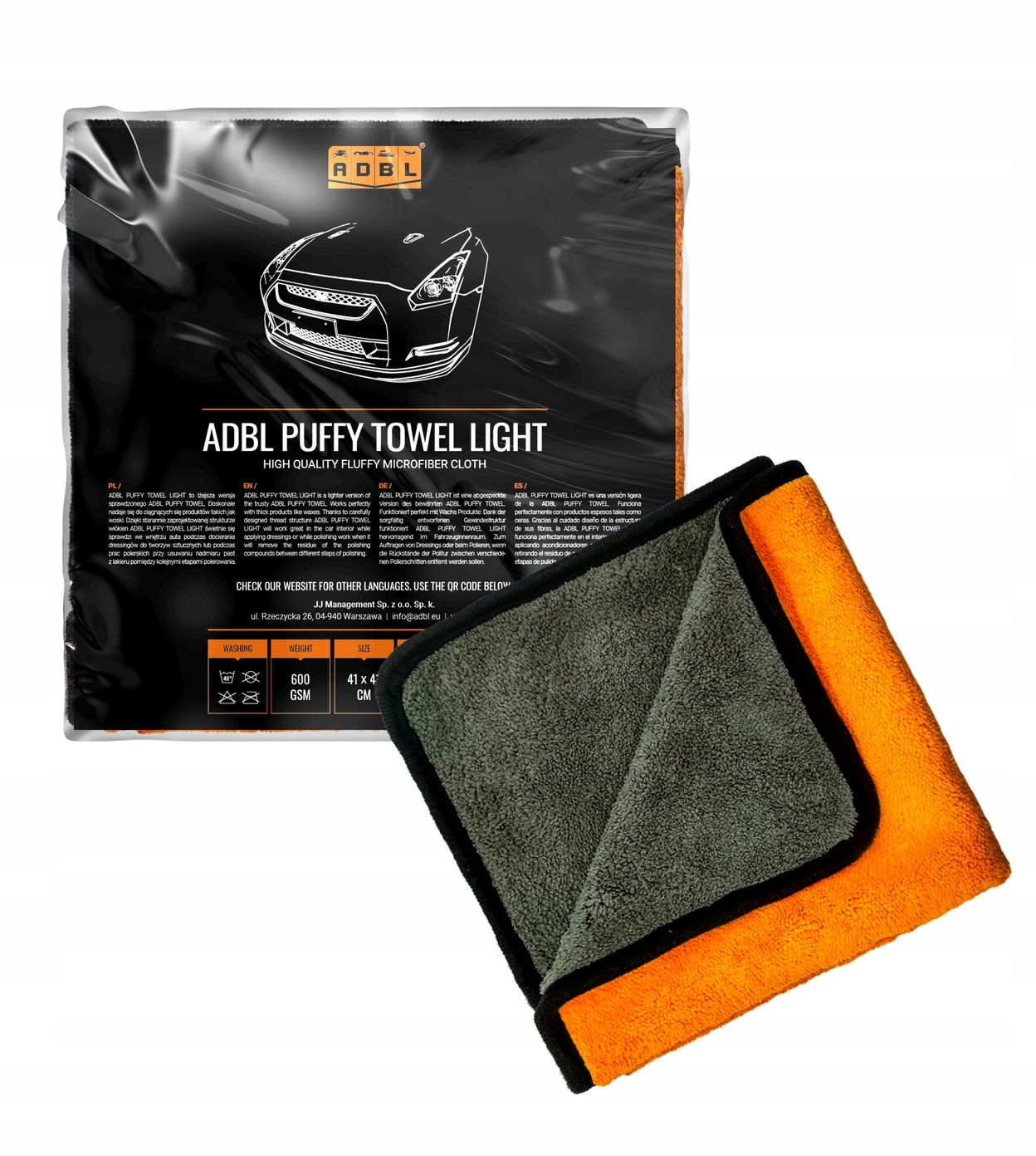 

Adbl Puffy Light 41x41cm, 600GSM miękka fibra