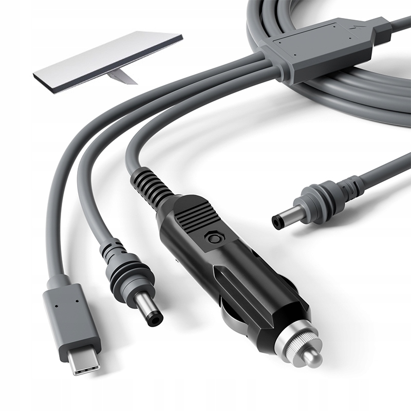 KABEL ZASILAJĄCY 3w1 DO STARLINK MINI - USB-C + CAR + DC do DC 100W 5A - 5m