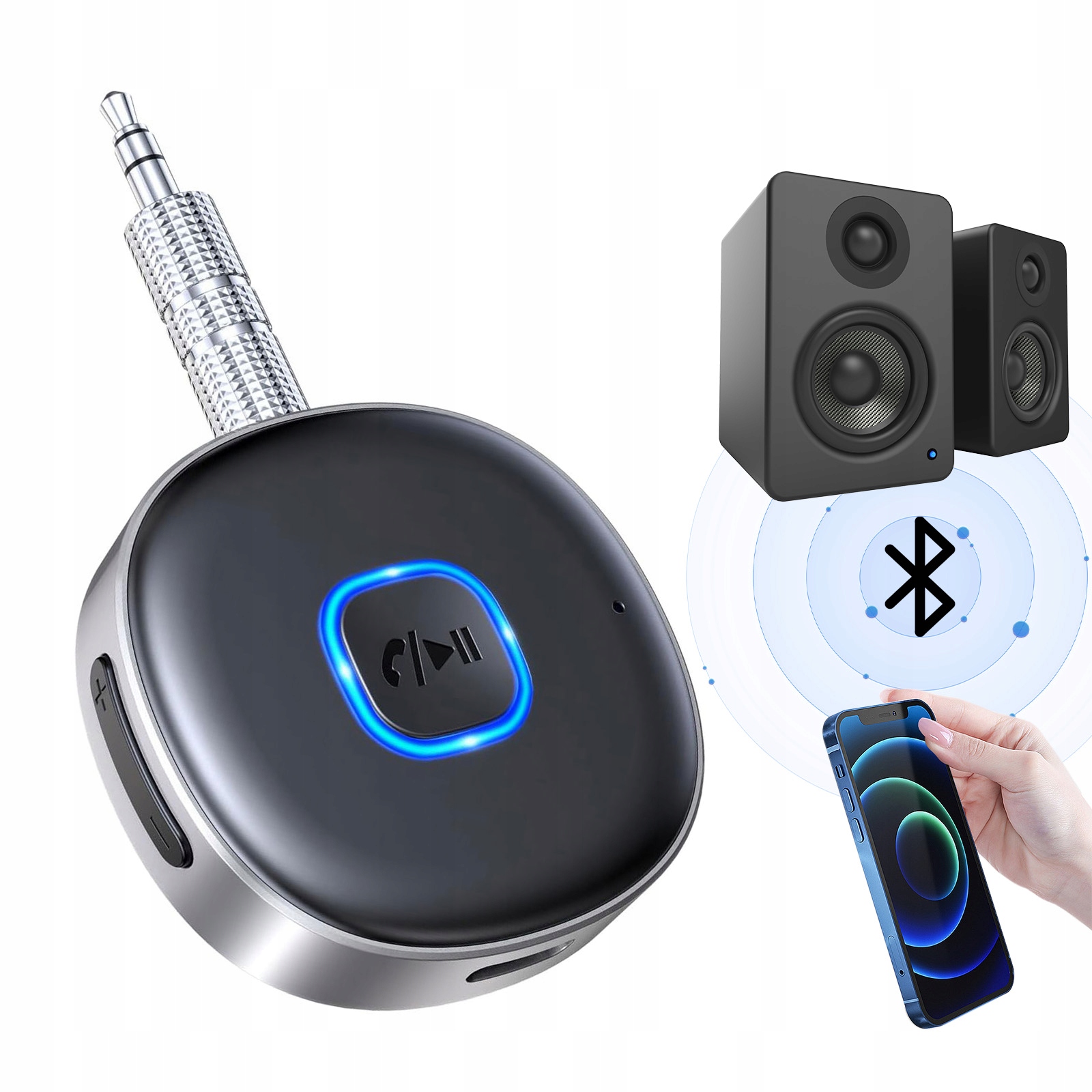 ADAPTER NADAJNIK Odbiornik Audio Bluetooth 5.0 AUX SAMOCHODOWY BEZPRZEWODOWY MUZYKA Marka inna