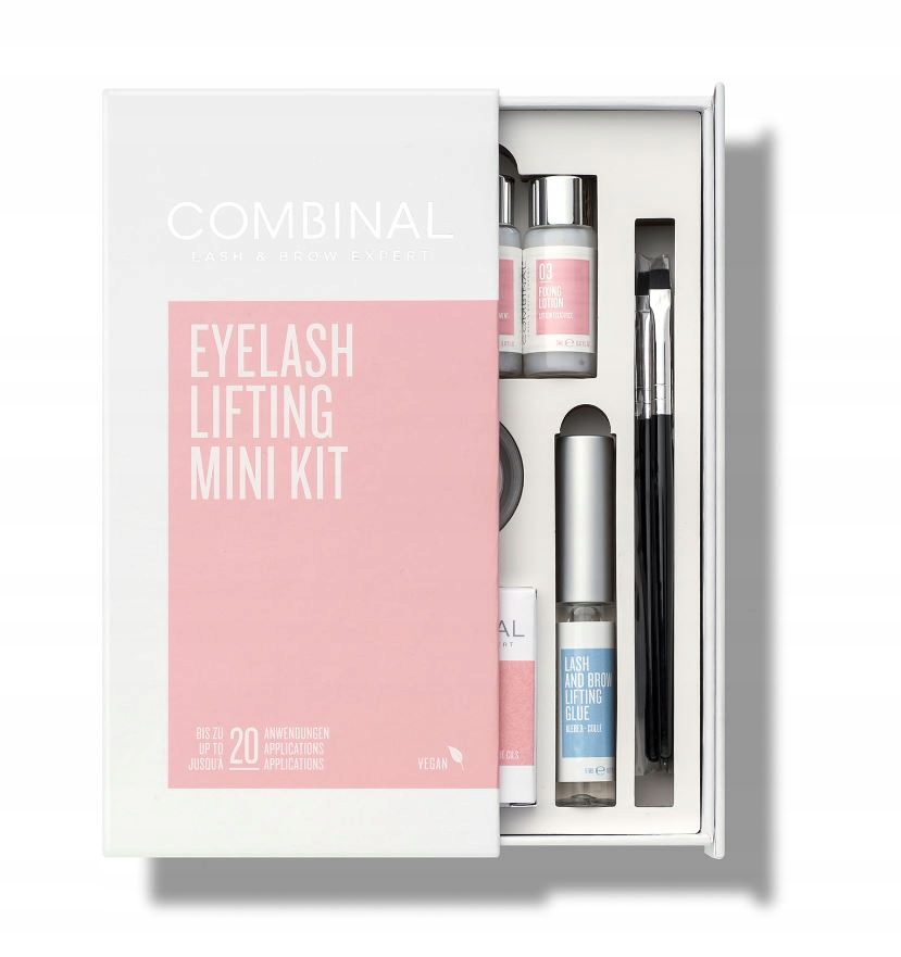 Combinal Zestaw do liftingu rzęs laminacji Klej Krok 1,2,3 Słoiczki 5ml