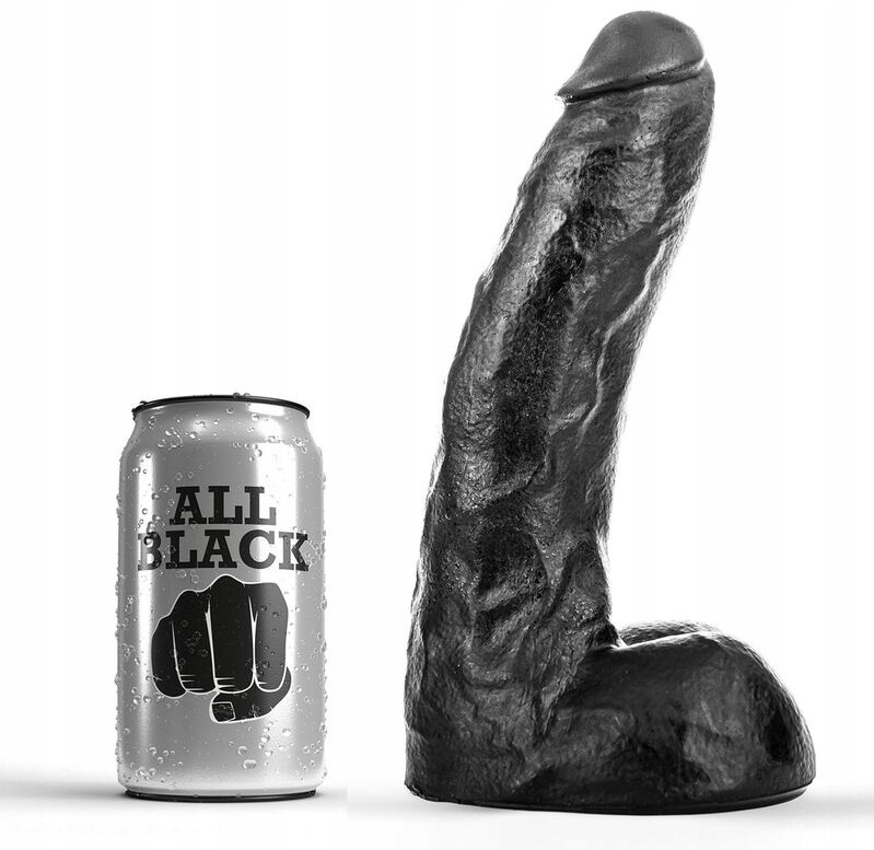 REALISTYCZNE CZARNE DILDO ALL BLACK 22CM