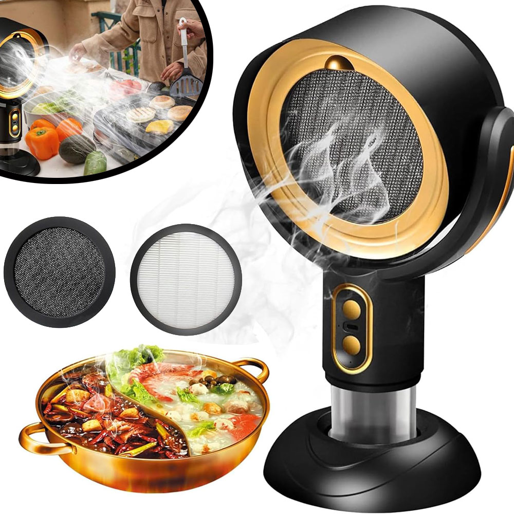 Przenośny Okap Regulowany Kąt Filtry Usb Oczyszczanie Powietrza Kuchnia