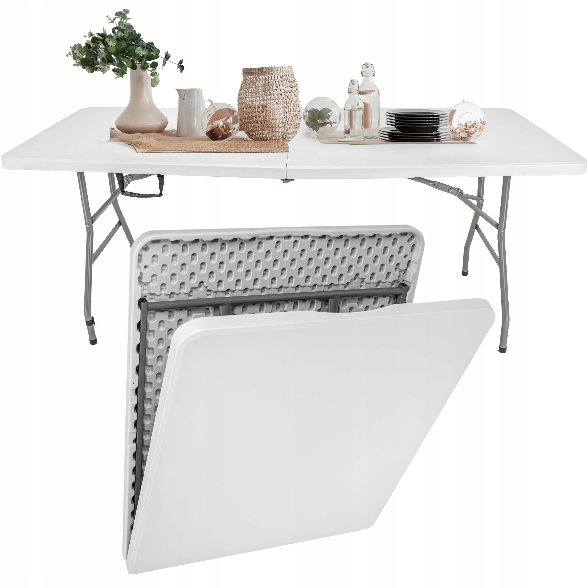 Stół Ogrodowy Plastikowy Cateringowy Składany Rozkładany Turystyczny 180 cm