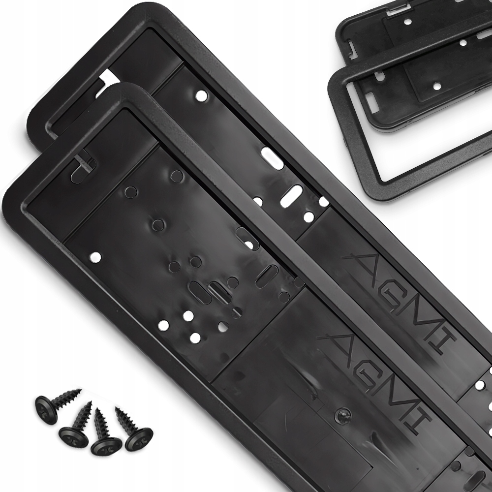 Komplet Ramek Ramka Ramki Pod Tablice Rejestracyjne Nierdzewka Czarny Mat