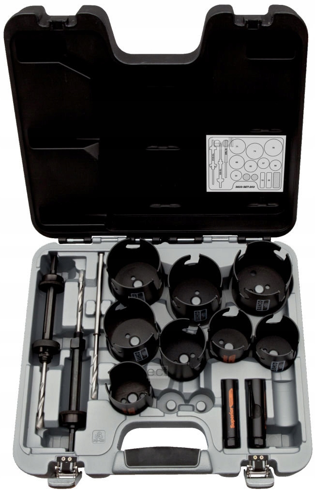BAHCO 3833-SET-203 ZESTAW OTWORNIC MULTI-CONS. 13e