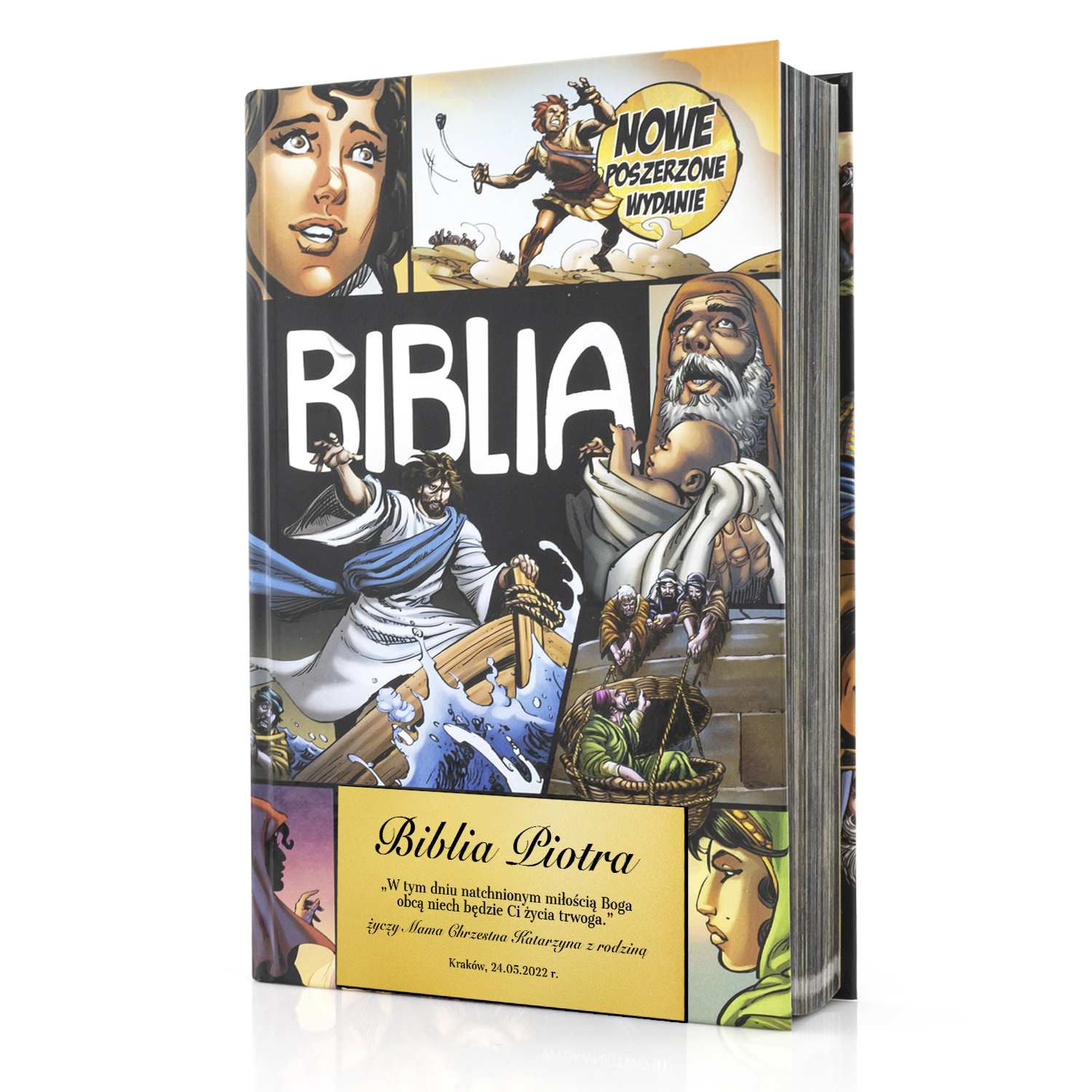 

Biblia Komiks Poszerzone Pamiątka Komunii Grawer