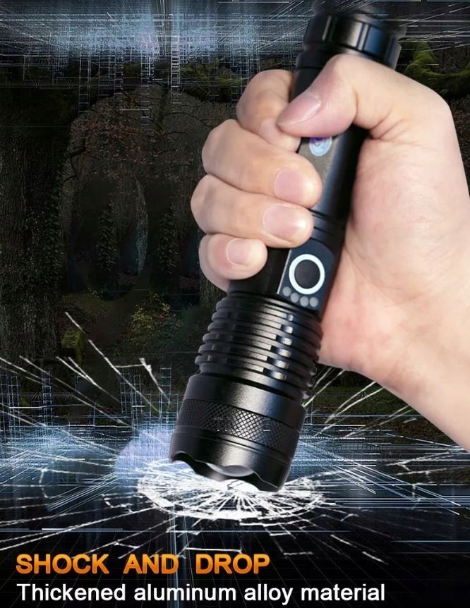 LATARKA TAKTYCZNA MOCNA WOJSKOWA LED ZOOM USB Marka Maxsell