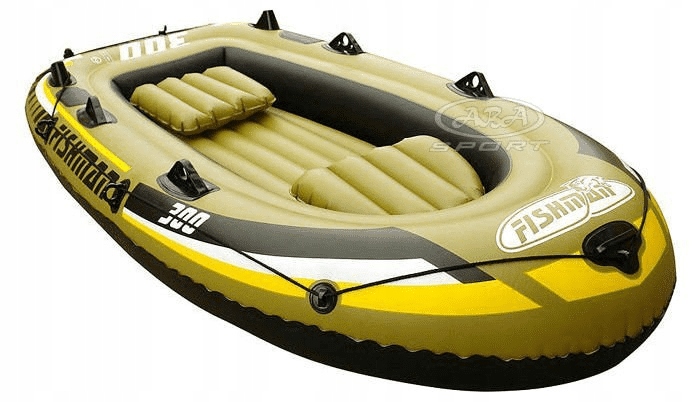 Dmuchany Ponton Rybacki Wędkarski Turystyczny Wiosła Pompka 4-osob 350SET