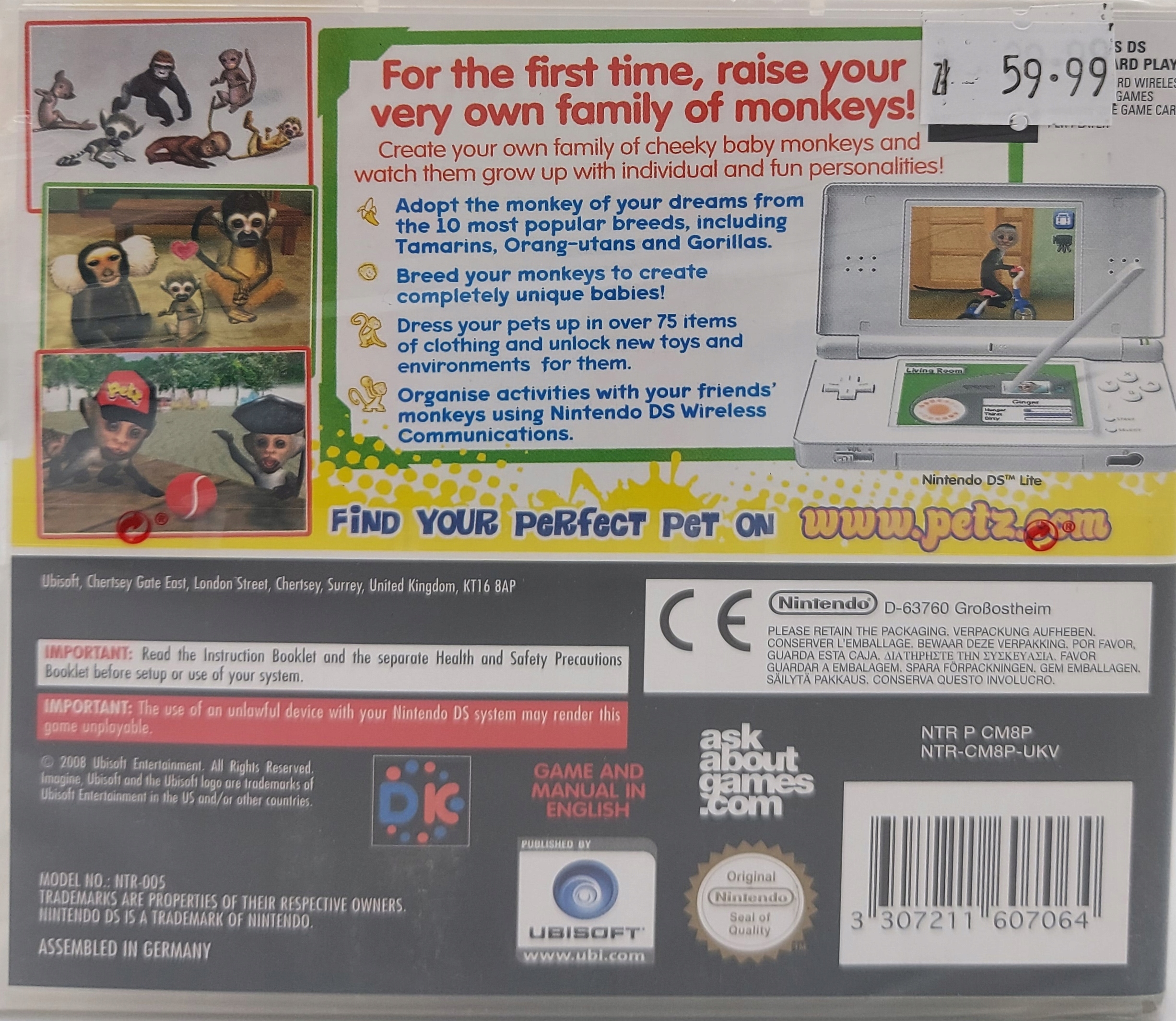 PETZ MY MONKEY FAMILY DS NINTENDO 2DS 3DS Tematyka symulacje