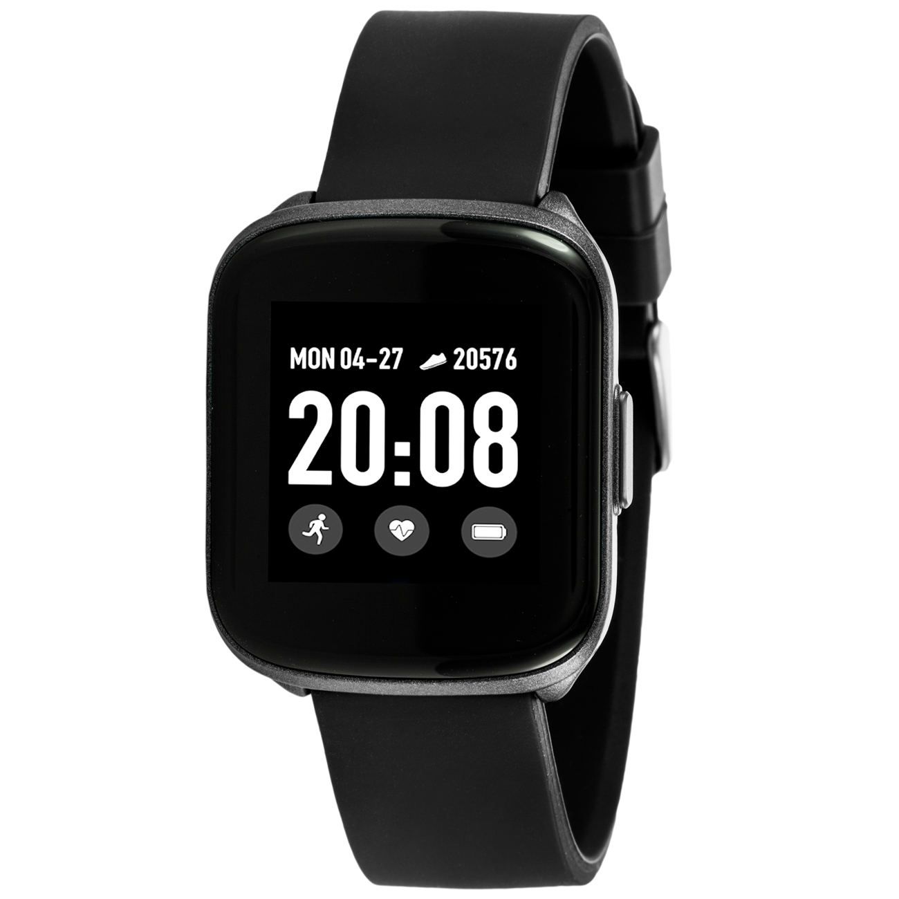 

Czarny smartwatch Rubicon RNCE38BIBX03AX