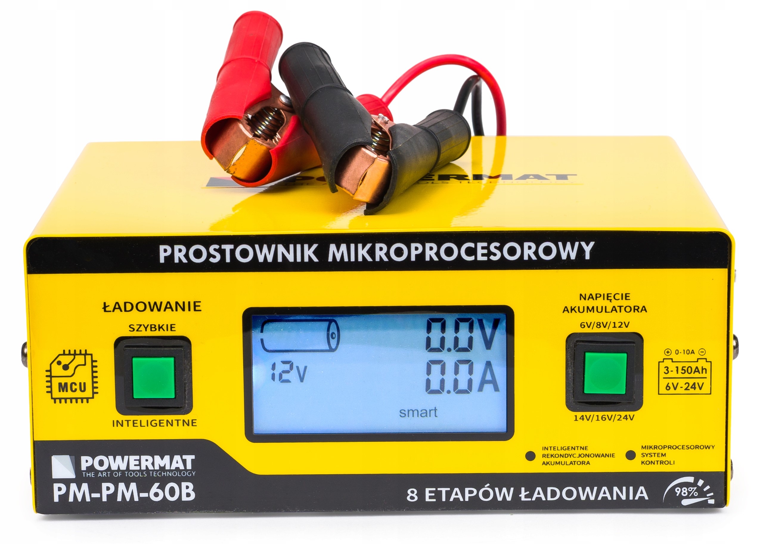 Prostownik mikroprocesorowy akumulatorowy powermat 6V 24V PM-PM-60B