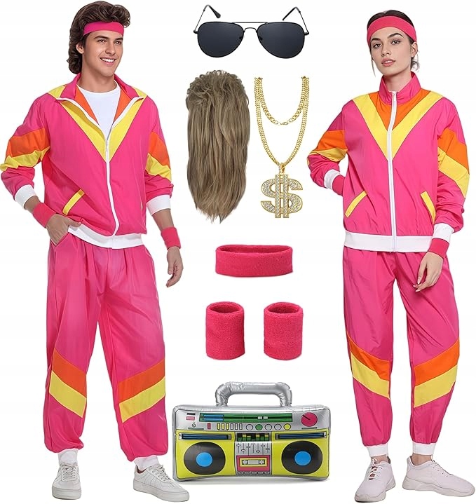 Kostým převlek z let 80 90 Teplákovka Old school retro disco A042M
