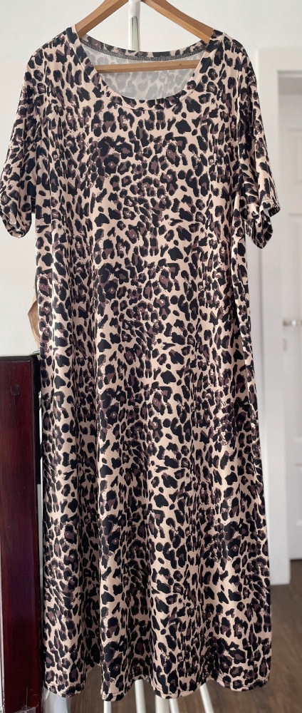 Šaty maxi panterka Plus Size vel 52/54