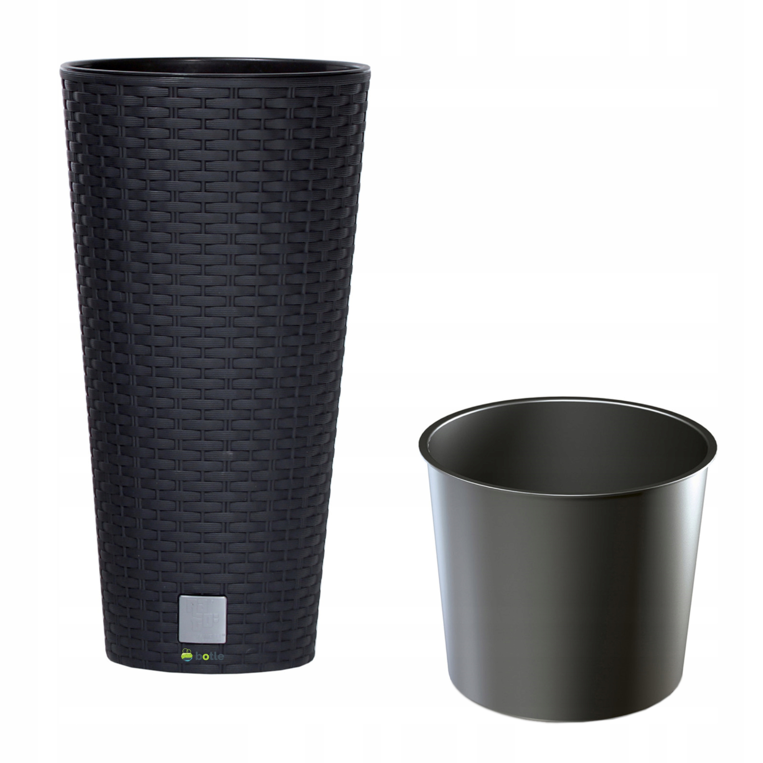 

Doniczka okrągła wysoka rattan 20x20x38cm antracyt