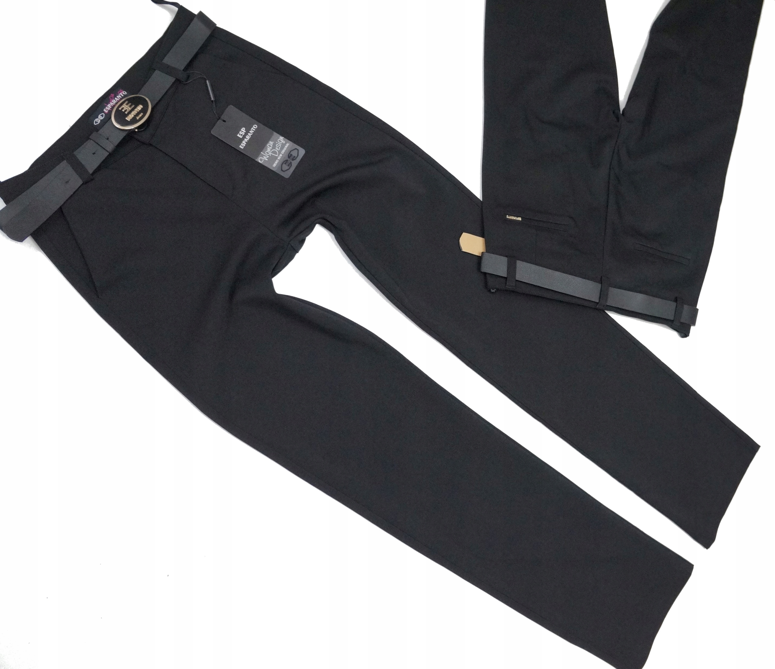Esparanto Elegantní Dlouhé Rovné Kalhoty Nohavice 36 S (26)