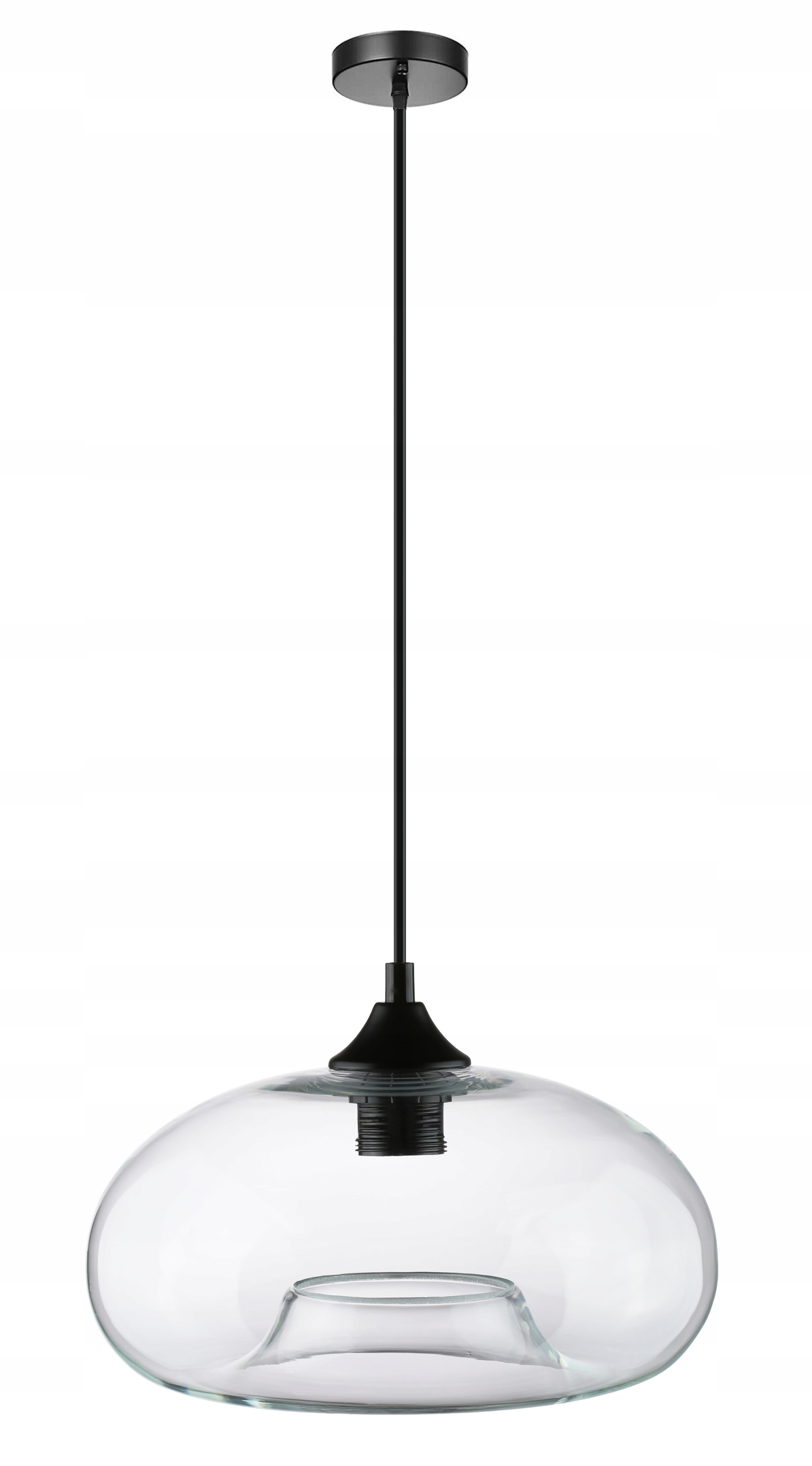 Skleněná Závěsné Stropní Svítidlo Lustr E27 Led Loft Glamour Průhledná