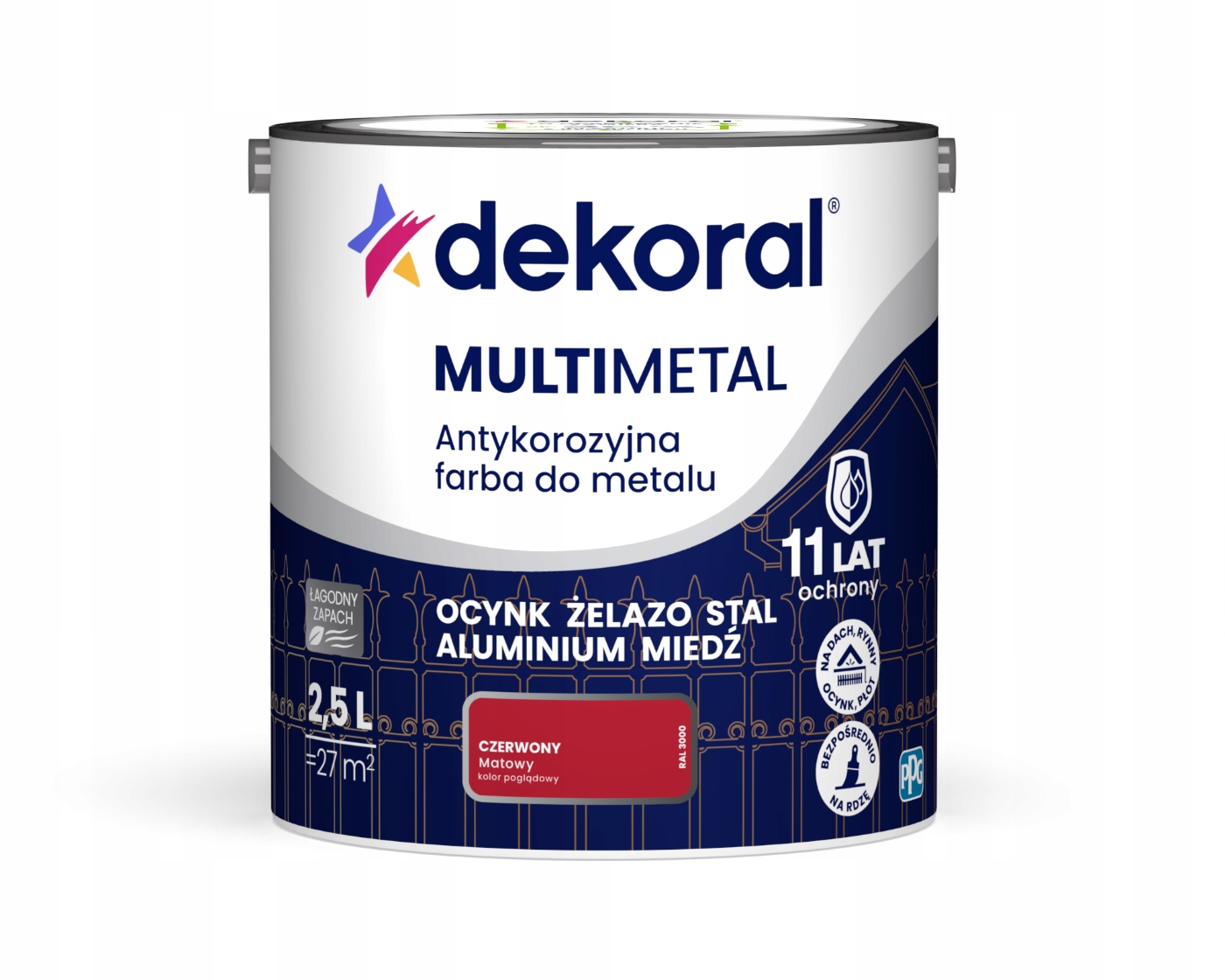 Dekoral Multimetal 2,5L Czerwony Mat