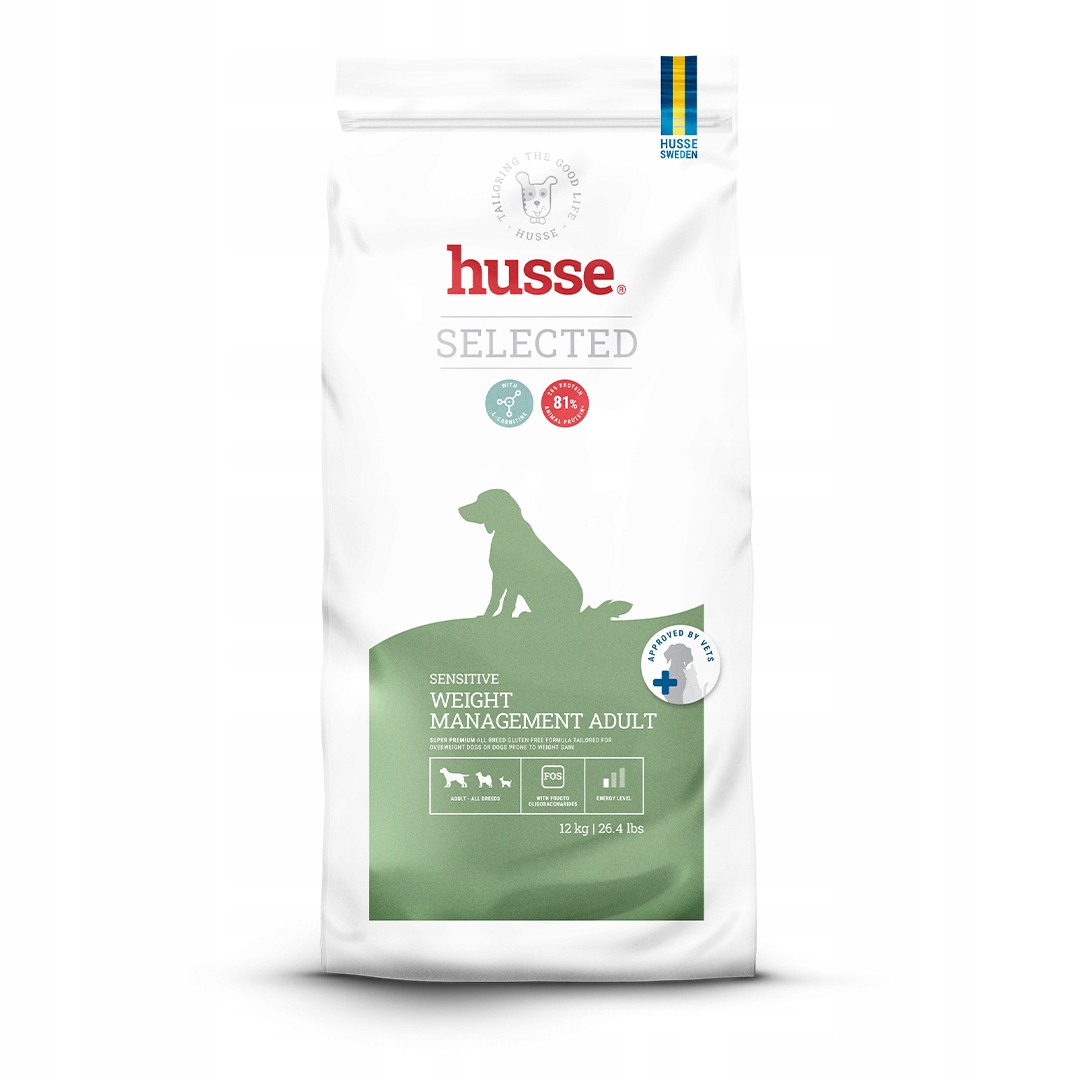 Husse Sensitive Weight Management Adult (d.Light Sensitive),12kg, psy otyłe